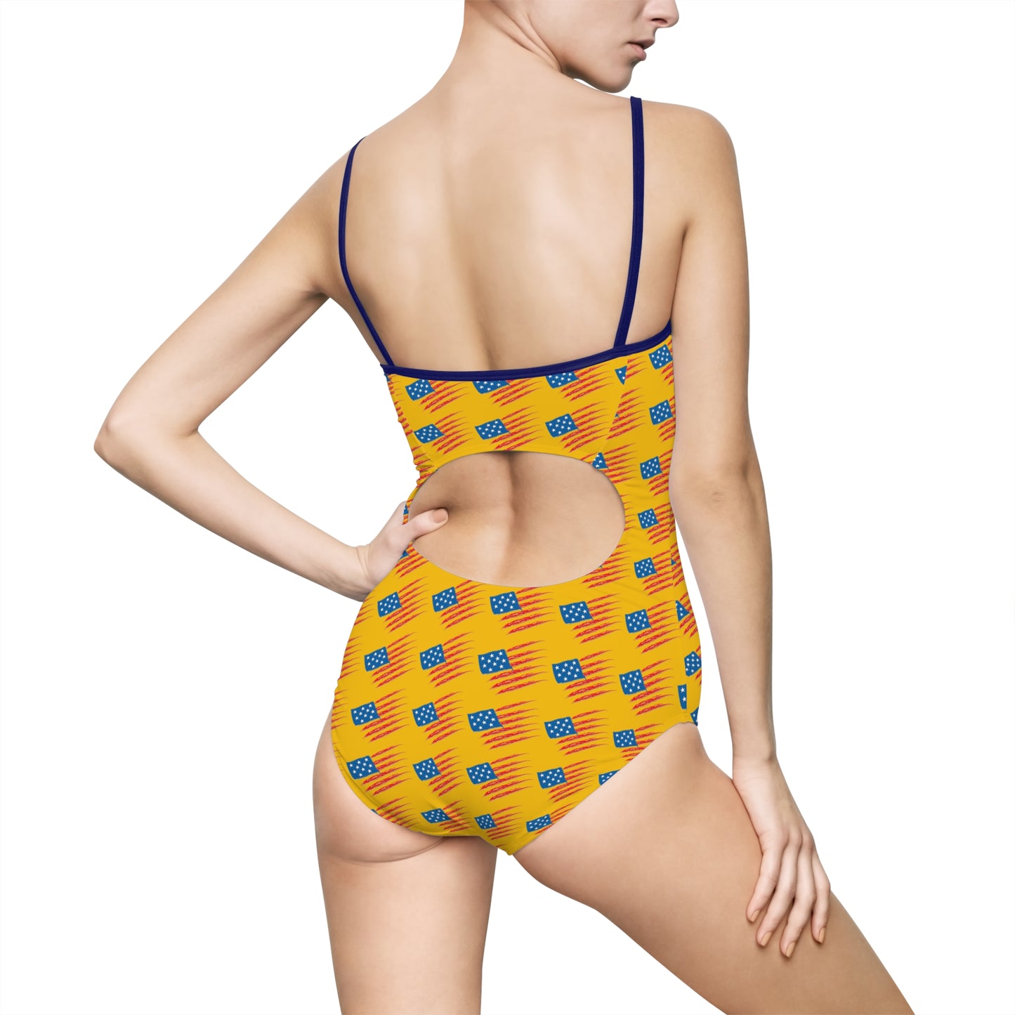 Vibrant Women's One-Piece Swimsuit - Fun Summer Swimwear, Beach Outfit, Pool Party Essential, Vacation Ready, Colorful AOP Design