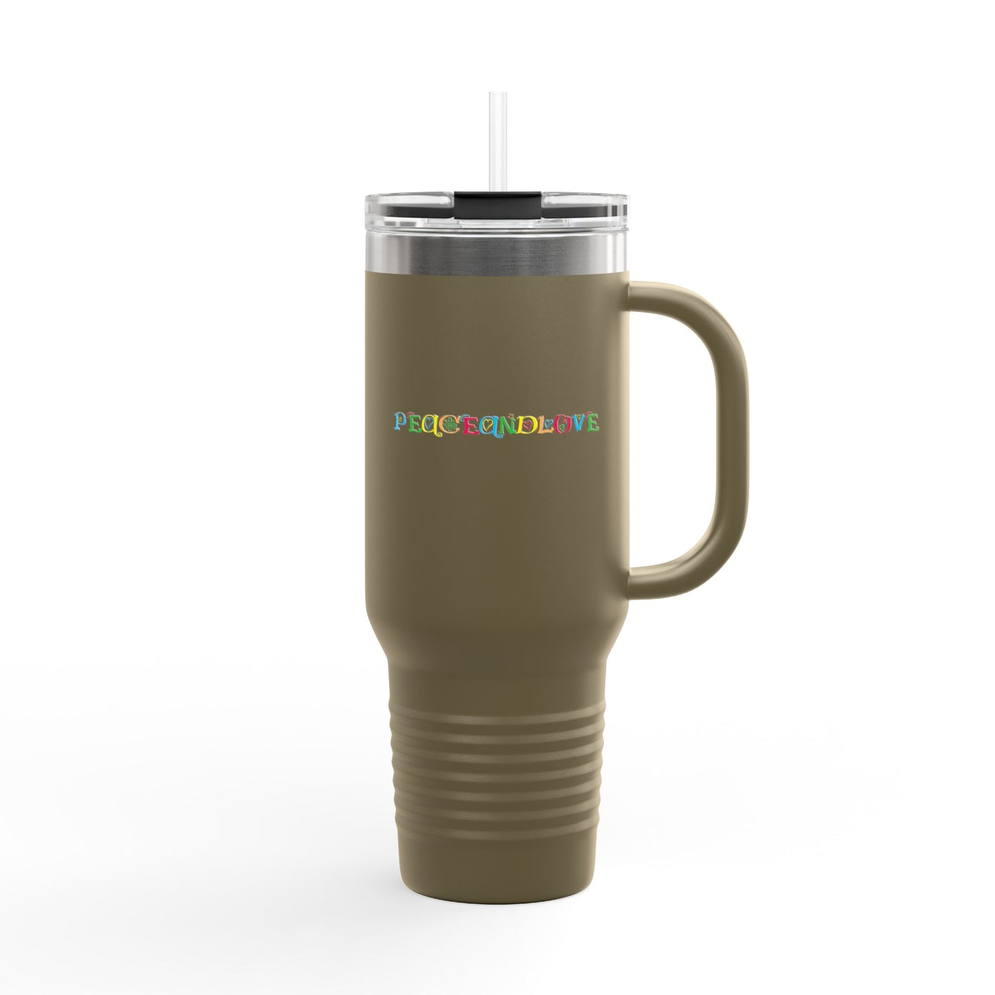 Rainbow Love Insulated Travel Mug, 40oz | Perfect Gift for Coffee Lovers | Eco-Friendly Drinkware | Travel Companion | Summer Vacation
