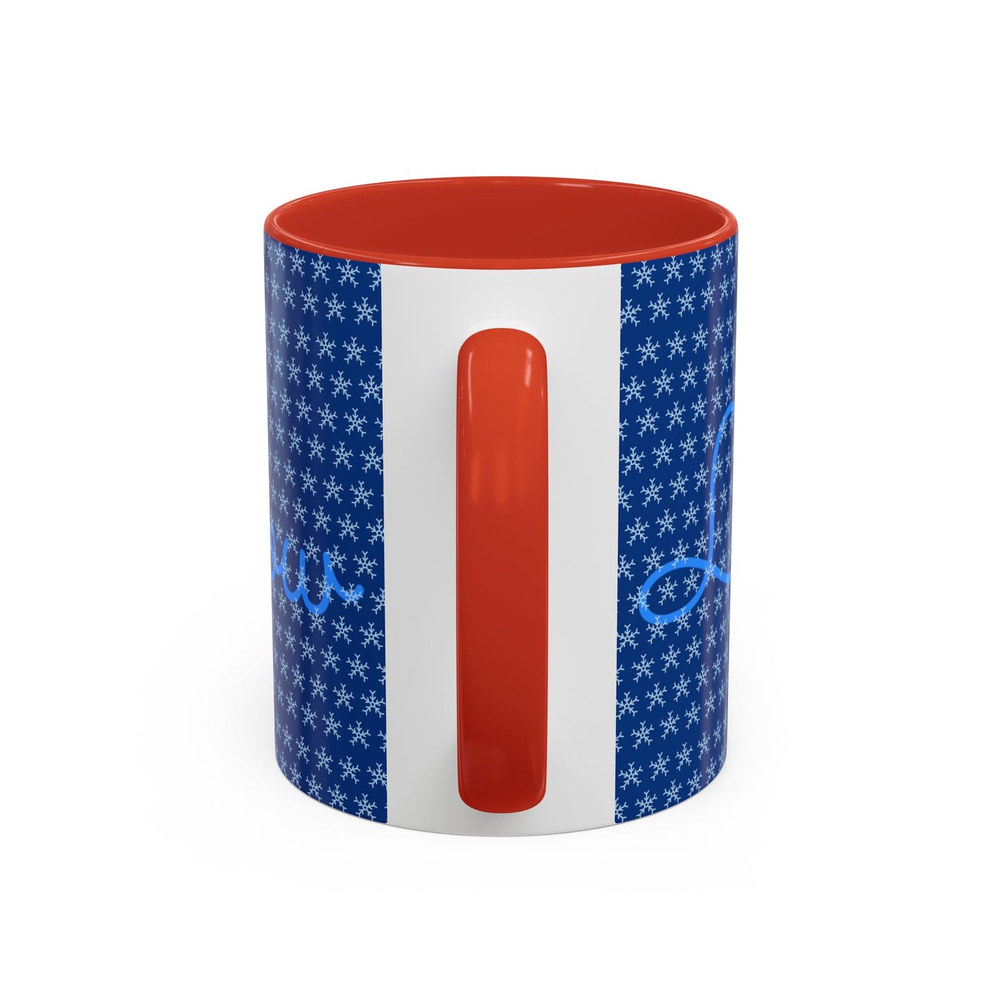Snowy Night Accent Coffee Mug - Cozy Winter Drinkware, Seasonal Gifts, Holiday Décor, Comfortable Sipping, Blue Design
