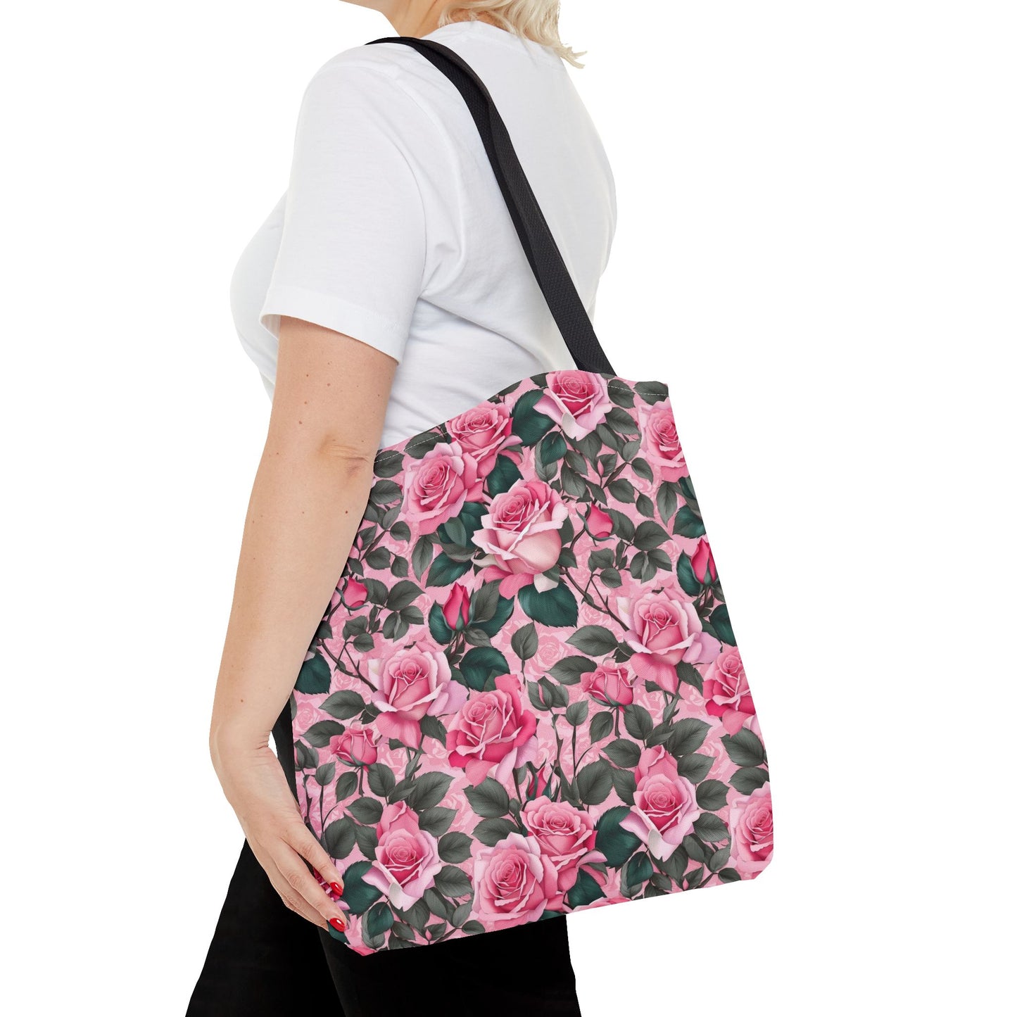 Pretty Pink Floral Tote Bag, Stylish Reusable Bag, Shopping Tote, Gift for Her, Eco-Friendly, Mother's Day Gift