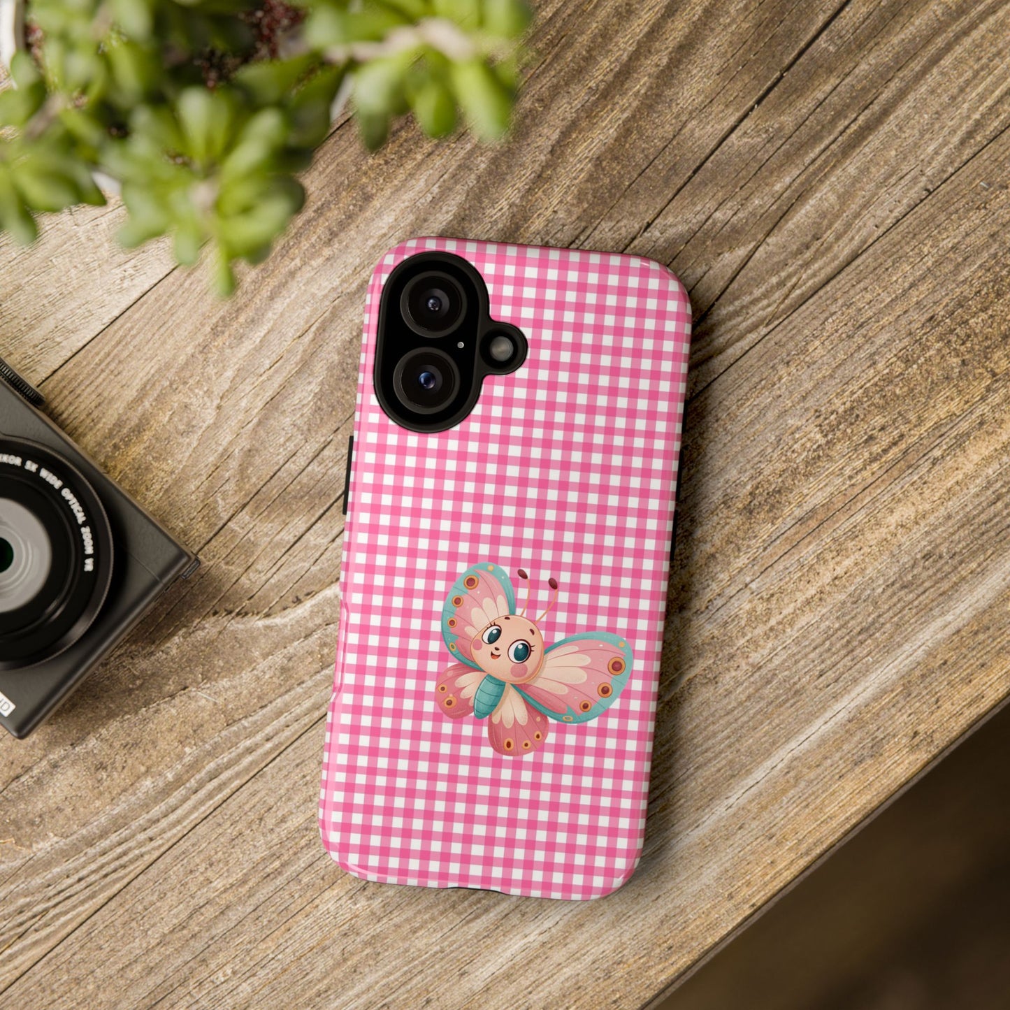 Cute Butterfly Phone Case, Tough Cases, Floral Phone Accessory, Gift for Her, Spring Fashion, Kids' Birthday Present, Pastel Aesthetic