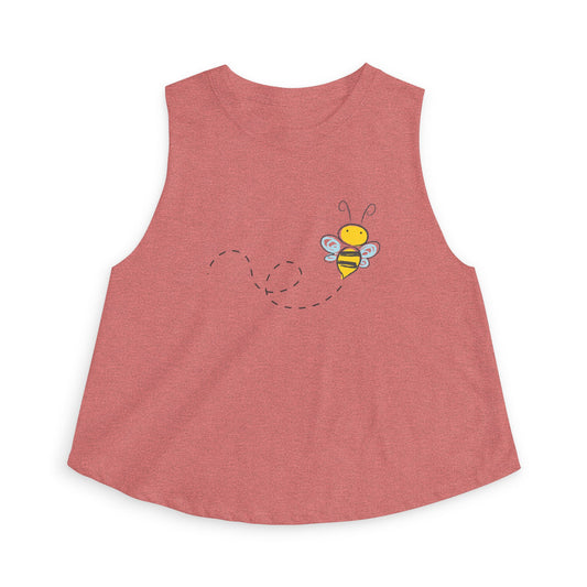 Bee Cute Women's Crop Top — Sweet Bumblebee Graphic