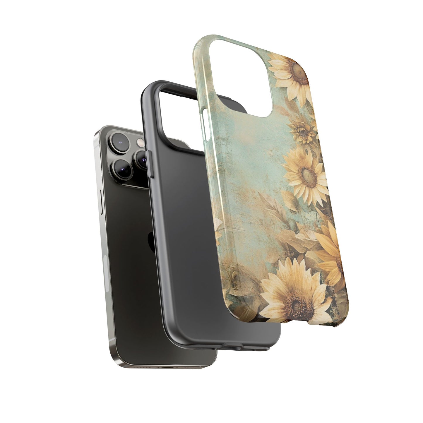 Sunflower Phone Case, Tough Shell Floral Cover, Nature Inspired Gift, Durable Protective Case, Perfect for Spring and Summer