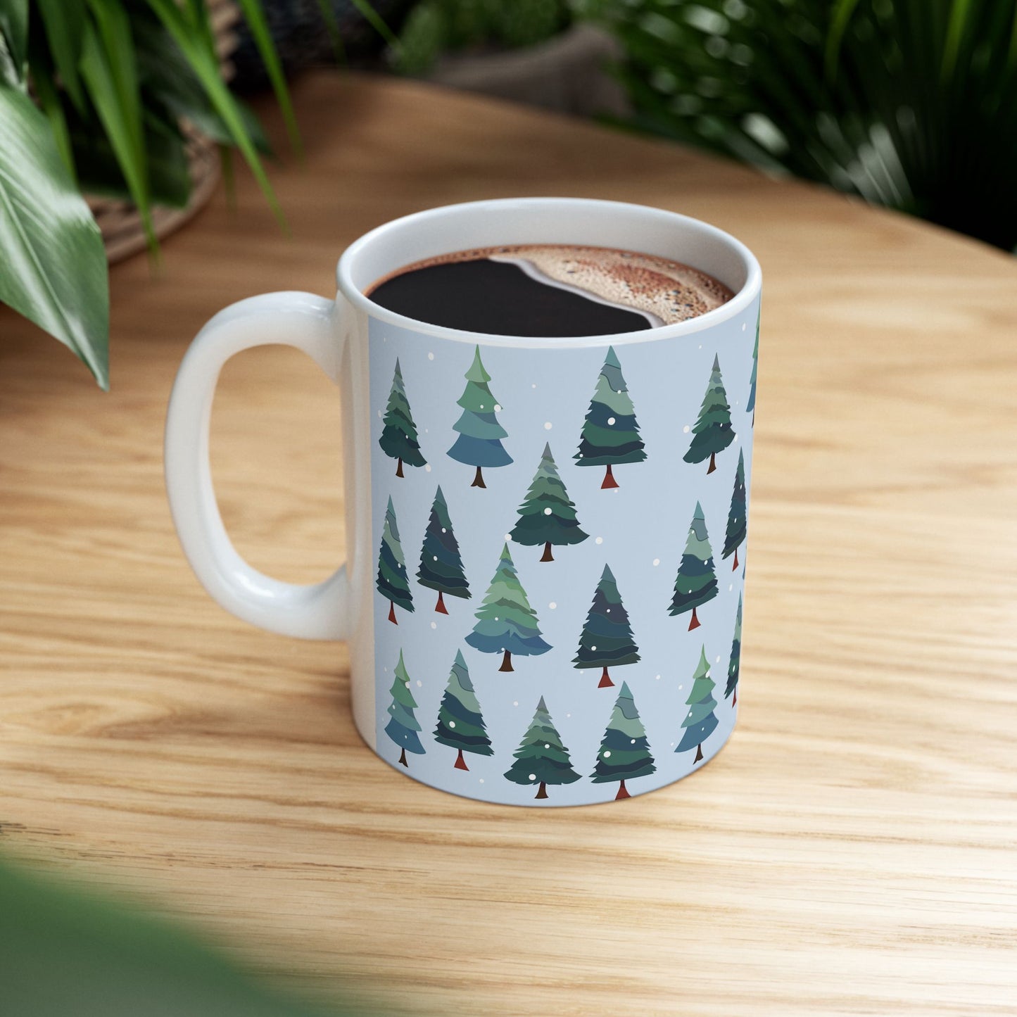 Winter Wonderland Ceramic Mug | Cozy Coffee Cup for Holiday Cheer, Christmas Gift, Nature Lover, Tea Mug, Seasonal Decor