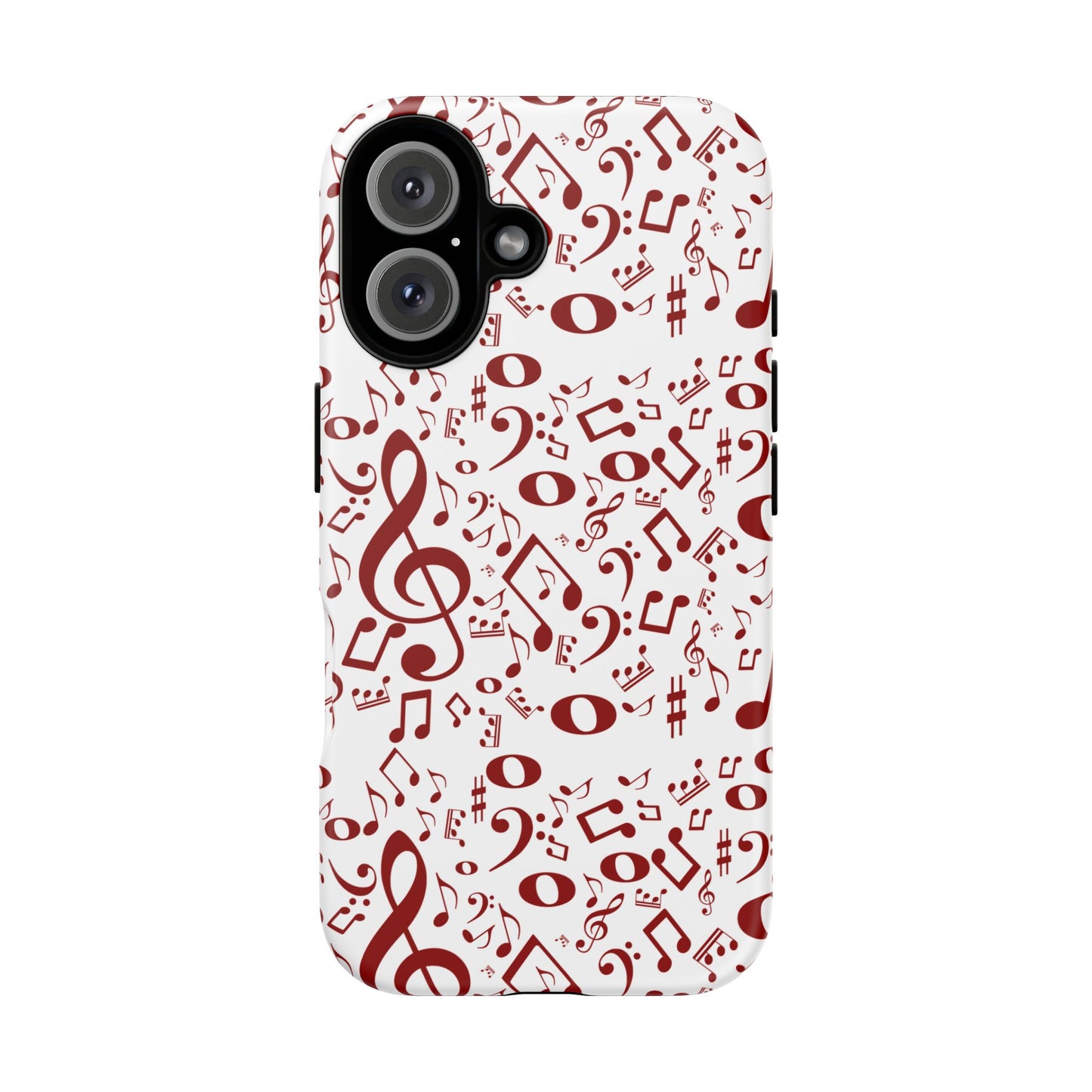 Musical Note Phone Case, Tough iPhone Cover, Gift for Musicians, Customizable, Music Lover's Accessory, Durable Phone Protection