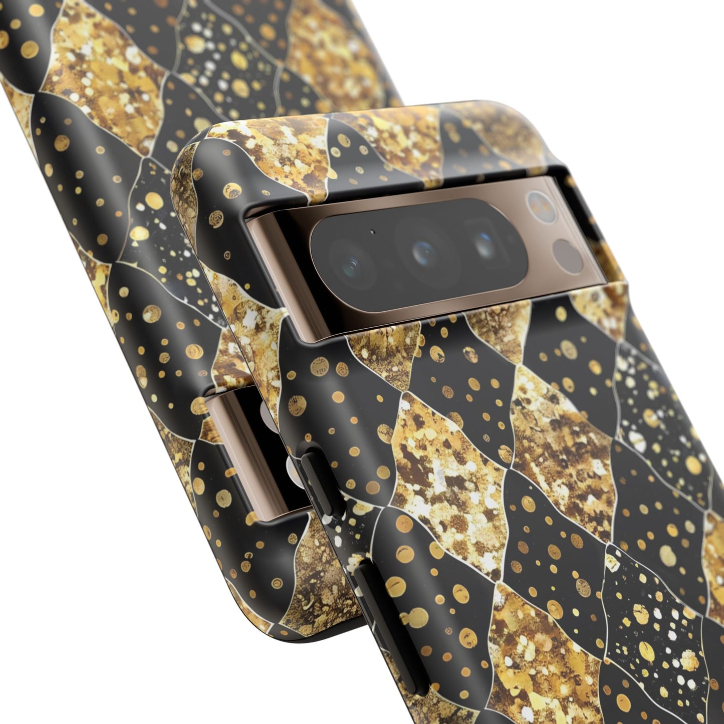 Elegant Gold & Black Phone Case for Tough Protection
