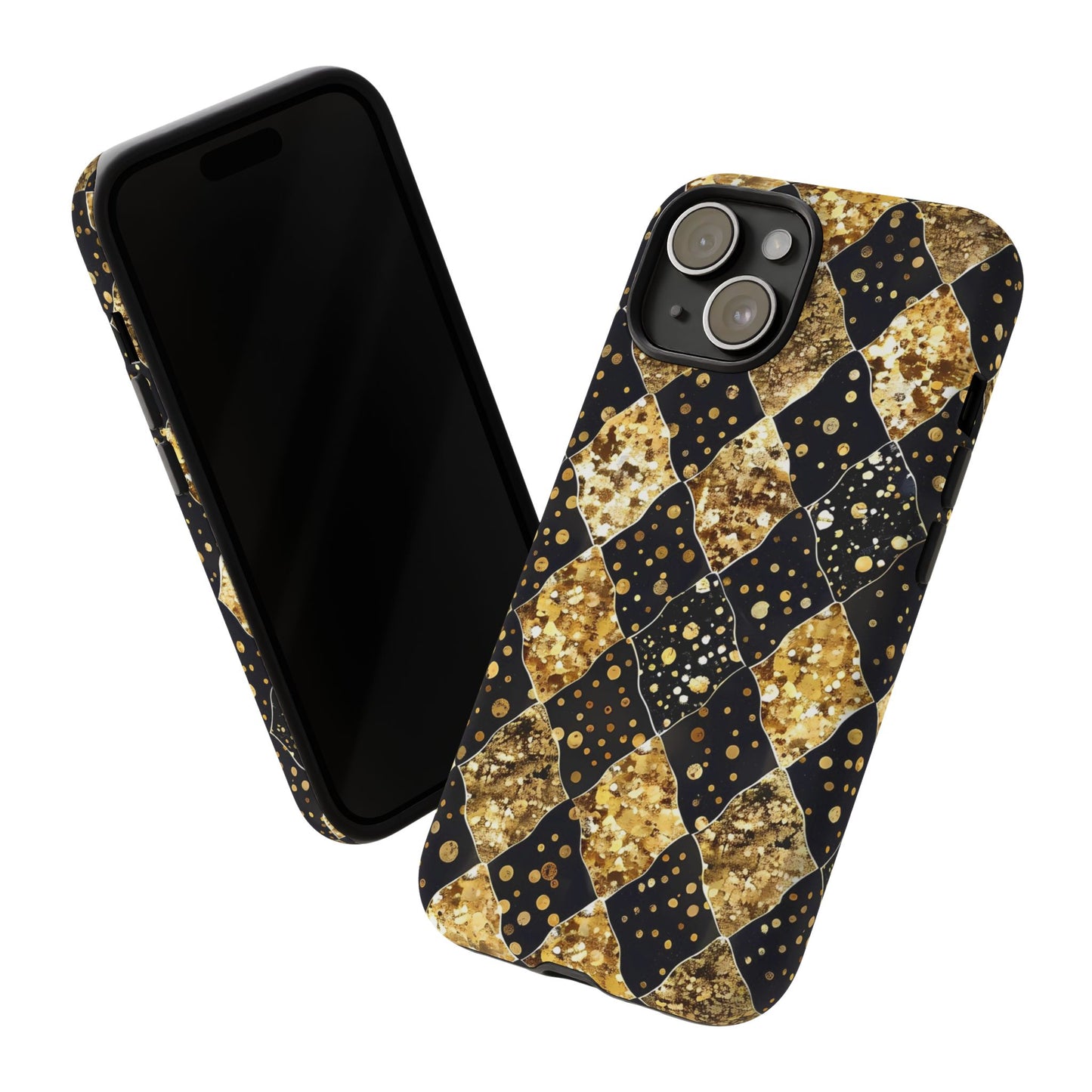 Elegant Gold & Black Phone Case for Tough Protection