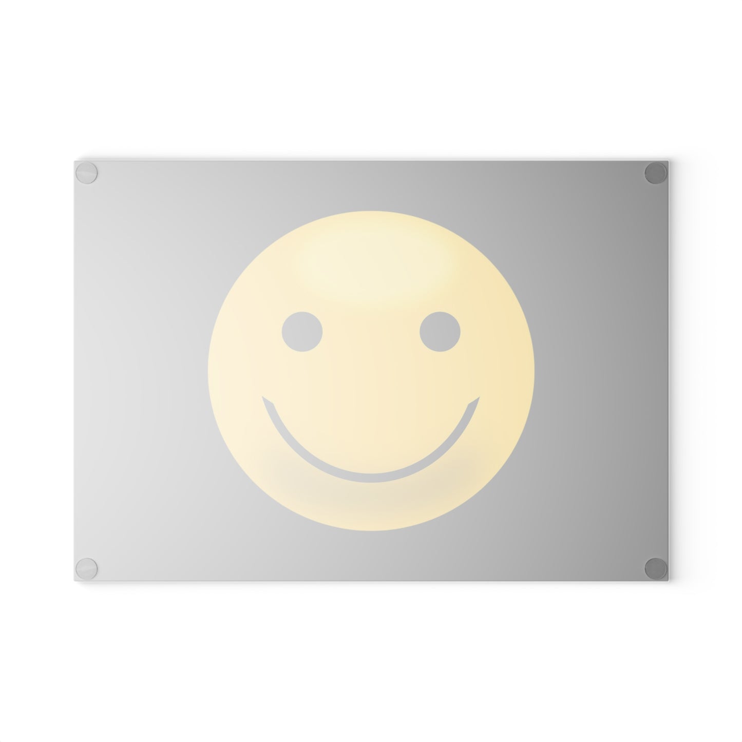 Smiley Face Glass Cutting Board, Fun Kitchen Decor, Gift for Chefs, Unique Housewarming Gift, Positive Vibes Cooking Accessory