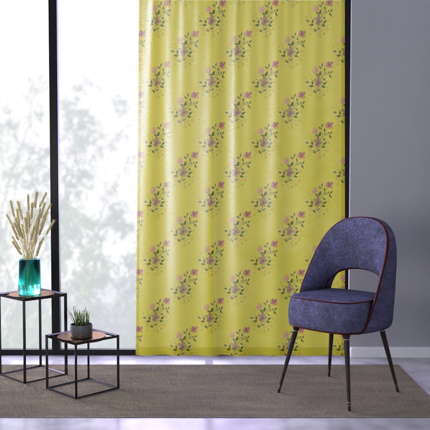 Window Curtain Yellow