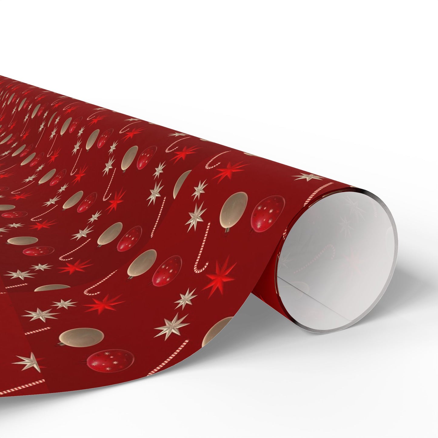Festive Holiday Wrapping Paper - Christmas Gift Wrap, Red & Gold Design, Eco-Friendly, Birthday & Holiday Decor