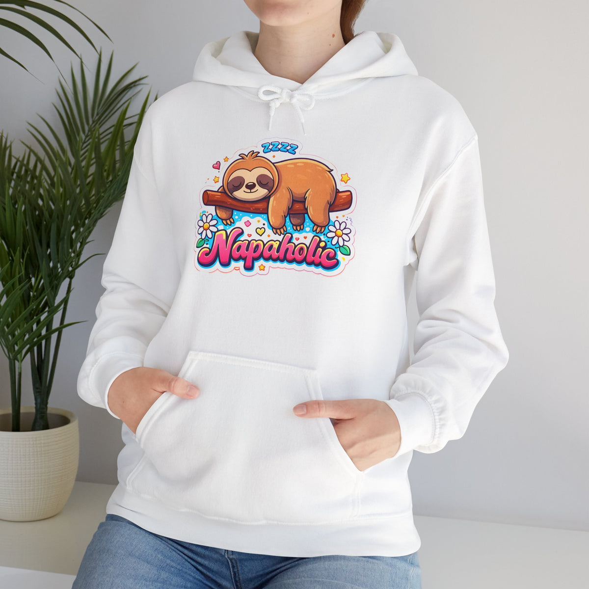 Napaholic Sloth Hoodie — Cute Sleepy Sloth Graphic Sweatshirt