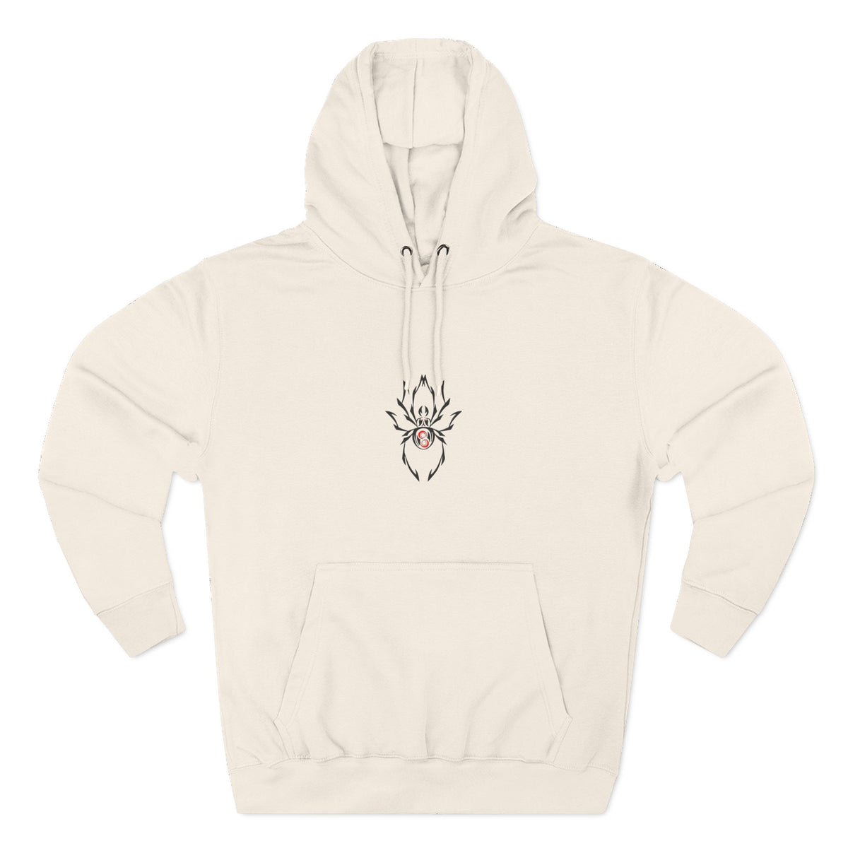 Cozy Spider Fleece Hoodie - Spooky Fashion, Unisex Casual Wear, Halloween Gift, Fall Fashion, Comfortable Layering