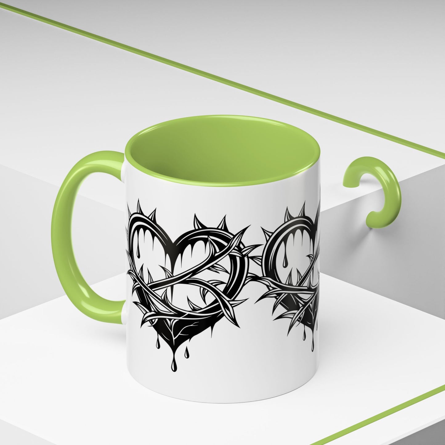 Gothic Heart Mug, Unique Art Coffee Cup for Gifting, Gothic Home Decor, Perfect for Friends, Gothic Style Drinkware
