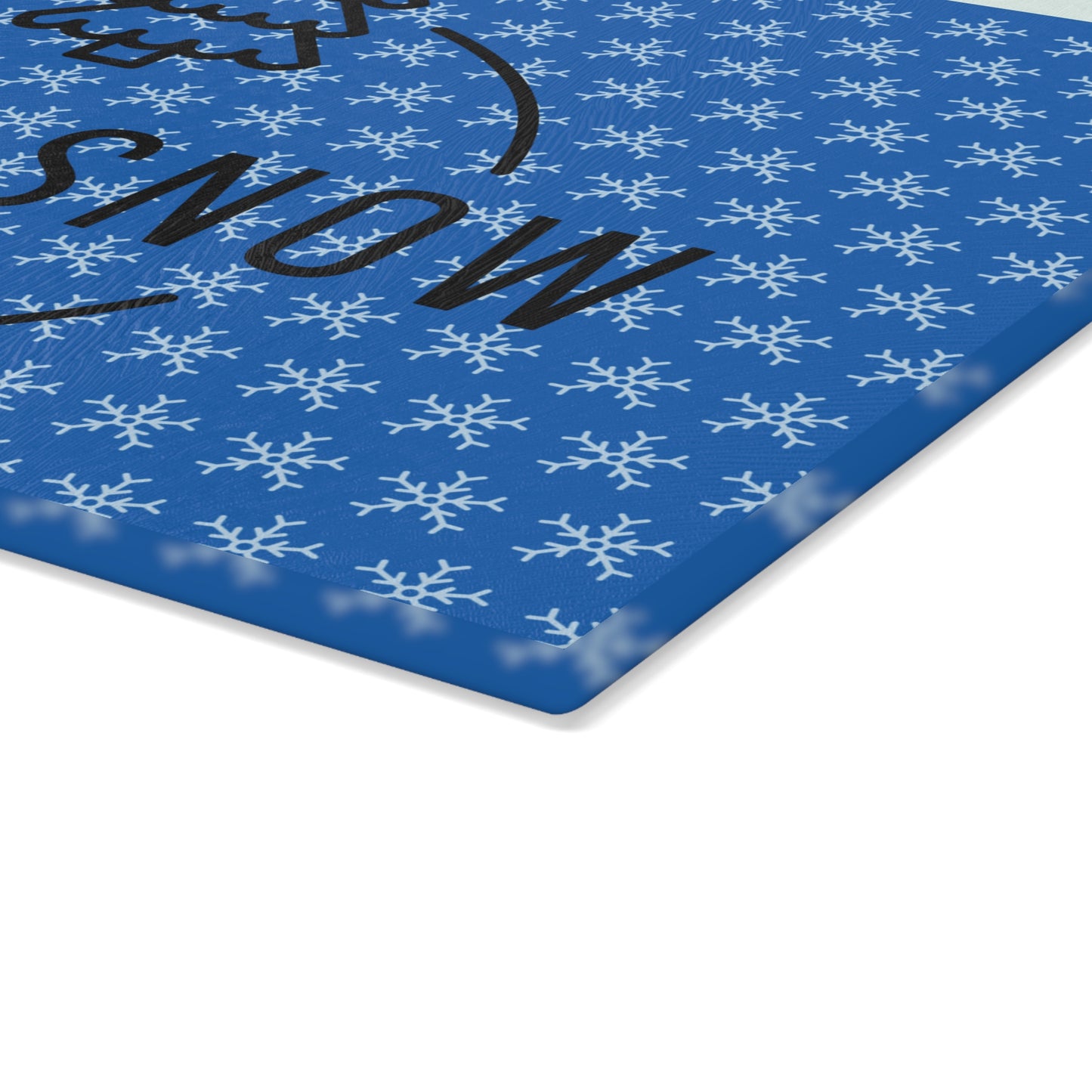 Winter Themed Glass Cutting Board - Let It Snow Design, Holiday Kitchen Decor, Christmas Gift, Festive Cooking, Snowflake Kitchenware