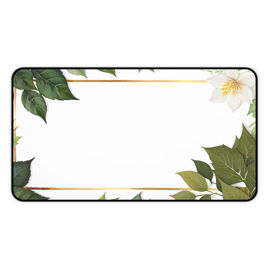 Elegant Botanical Desk Mat, Office Decor, Floral Desk Pad, Eco-Friendly Workspace, Gift for Her, Home Office Accessories