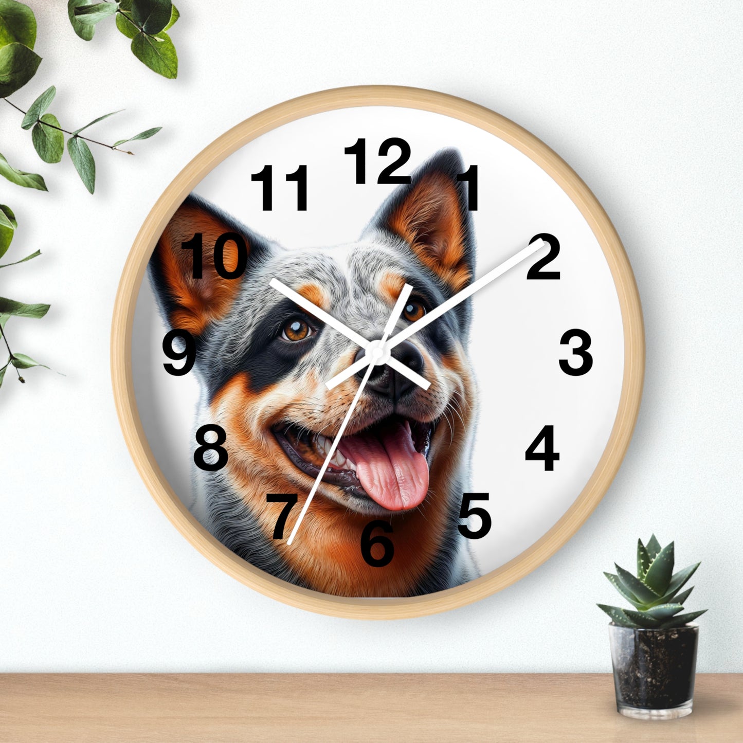 Australian Cattle Dog Wall Clock — Happy Blue Heeler Pet Decor