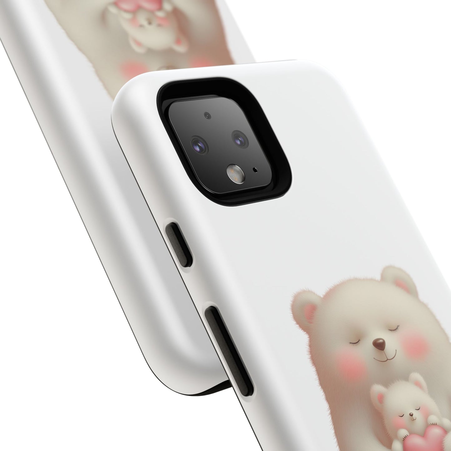 Cute Bear Phone Case, Tough Cases, Animal Lover Gift, Kids Accessories, Mother’s Day, Heartwarming Design