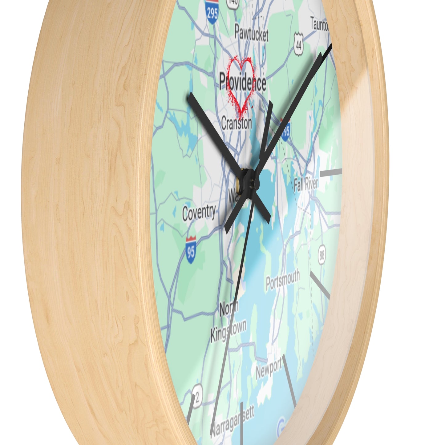 Personalized Providence Map Wall Clock | Unique Home Decor, Gift for New Home, Custom Location Clock, Modern Wall Art, Housewarming Gift