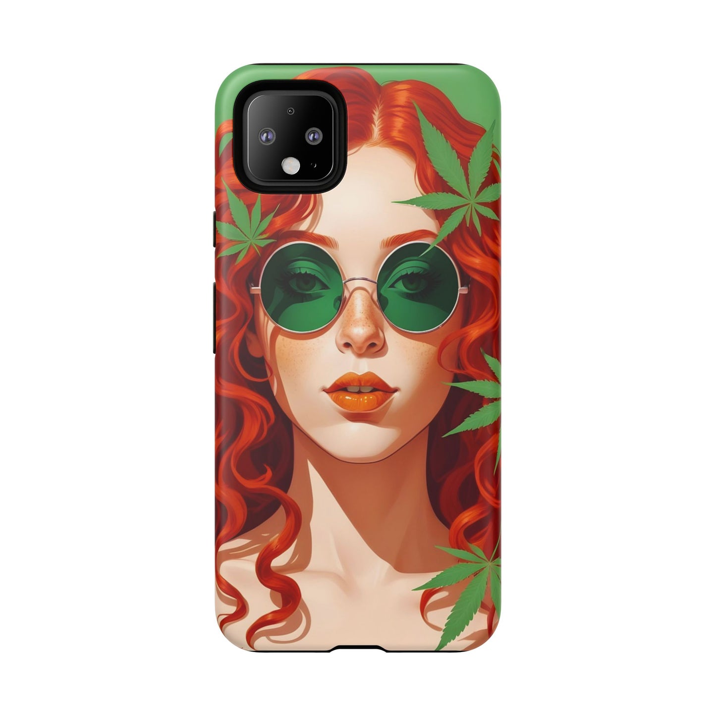 Vibrant Phone Case with Retro Greenery Design, Trendy Case for Casual Look, Gift for Her, Summer Vibes, Unique Phone Accessory