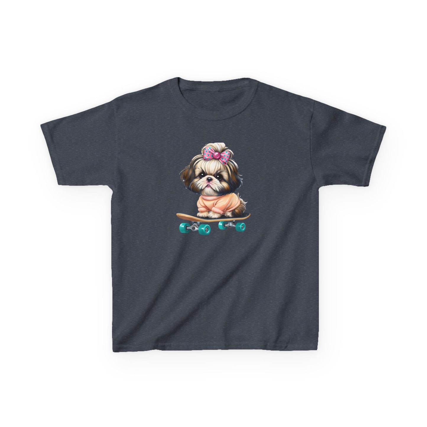 Cute Puppy Skateboard Kids Tee