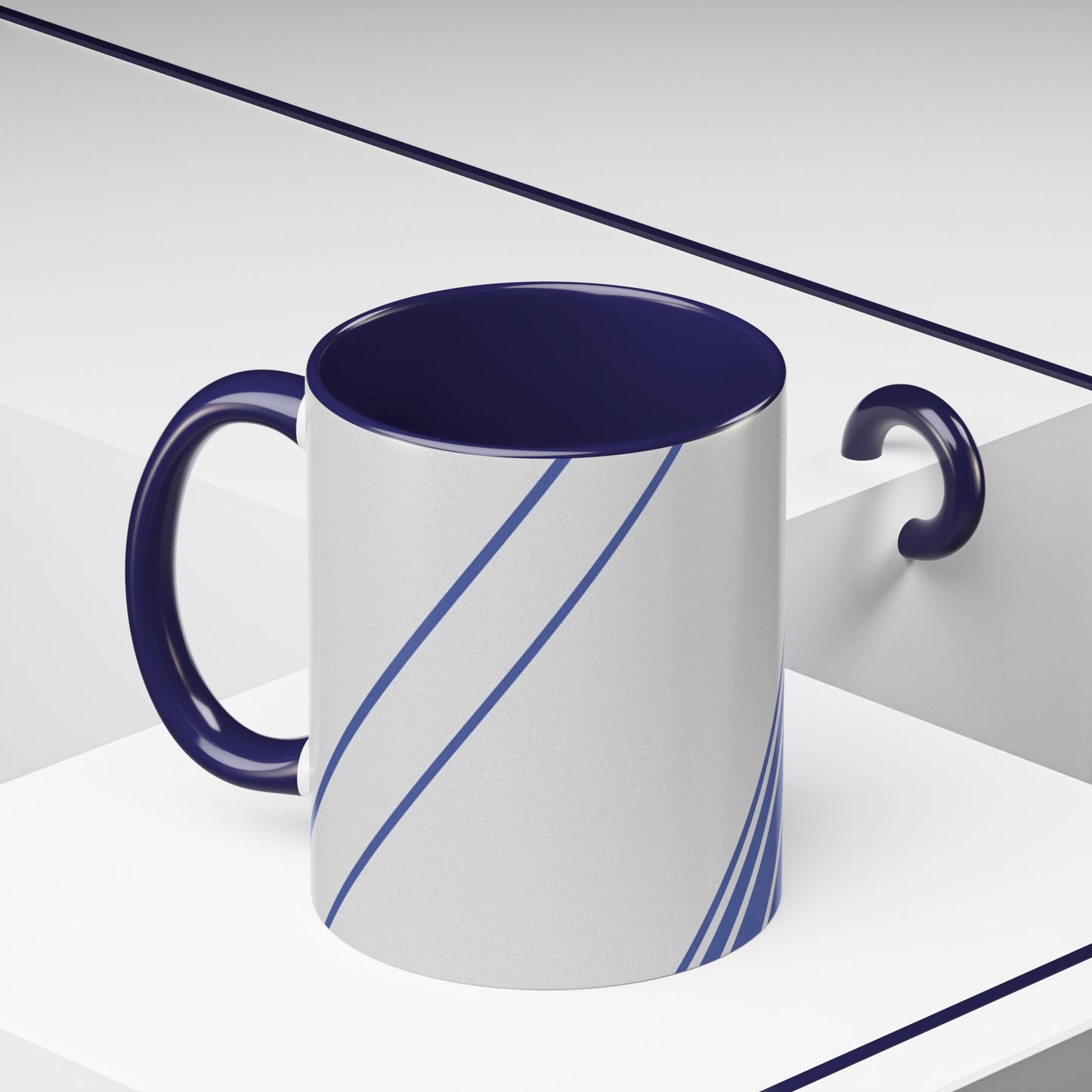 Elegant Stripe Accent Coffee Mug - Perfect for Gifts, Home Decor, Office, Birthdays, and Tea Lovers