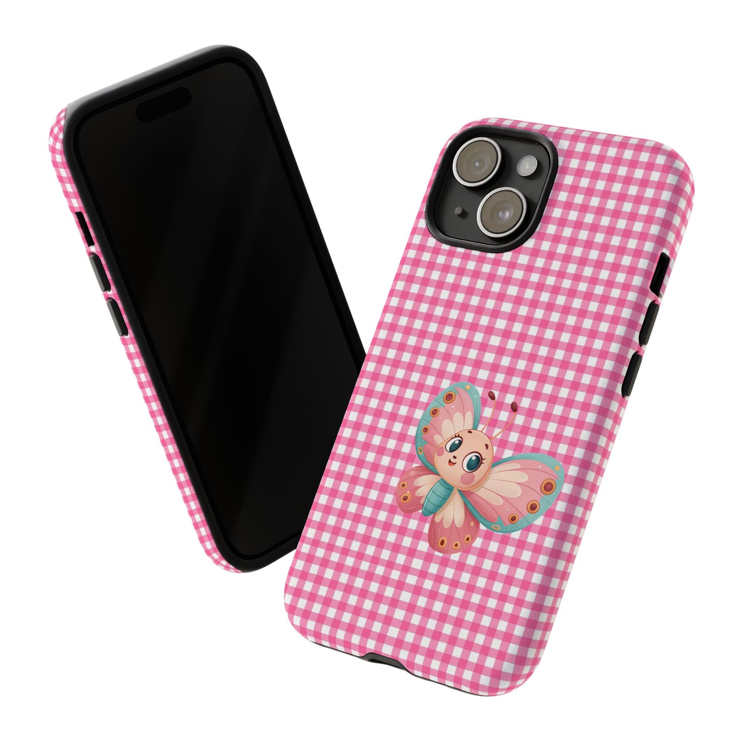 Cute Butterfly Phone Case, Tough Cases, Floral Phone Accessory, Gift for Her, Spring Fashion, Kids' Birthday Present, Pastel Aesthetic