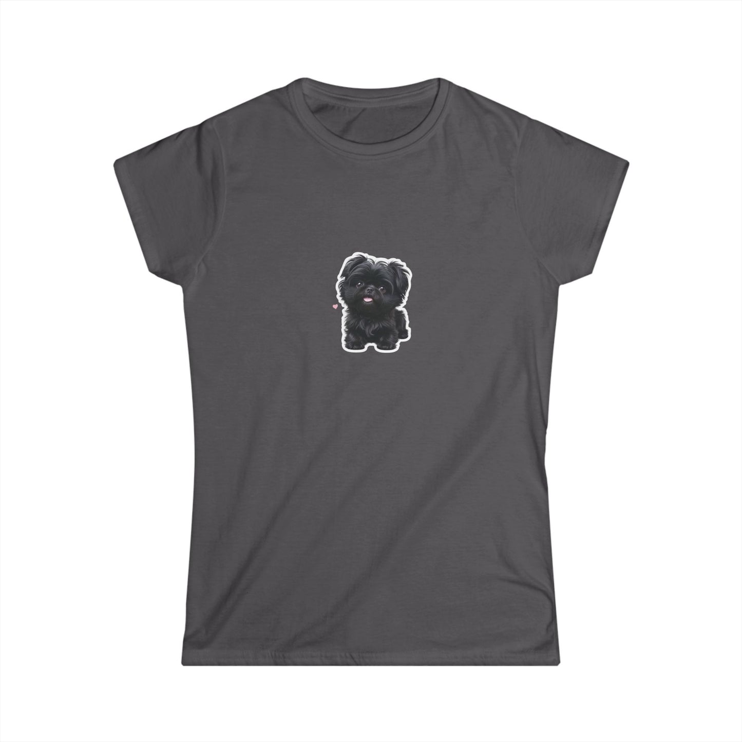 Cute Dog Graphic Women's Softstyle Tee, Pet Lover Gift, Casual Wear, Dog Mom Shirt, Animal Lover Top, Birthday Gift, Everyday Comfort
