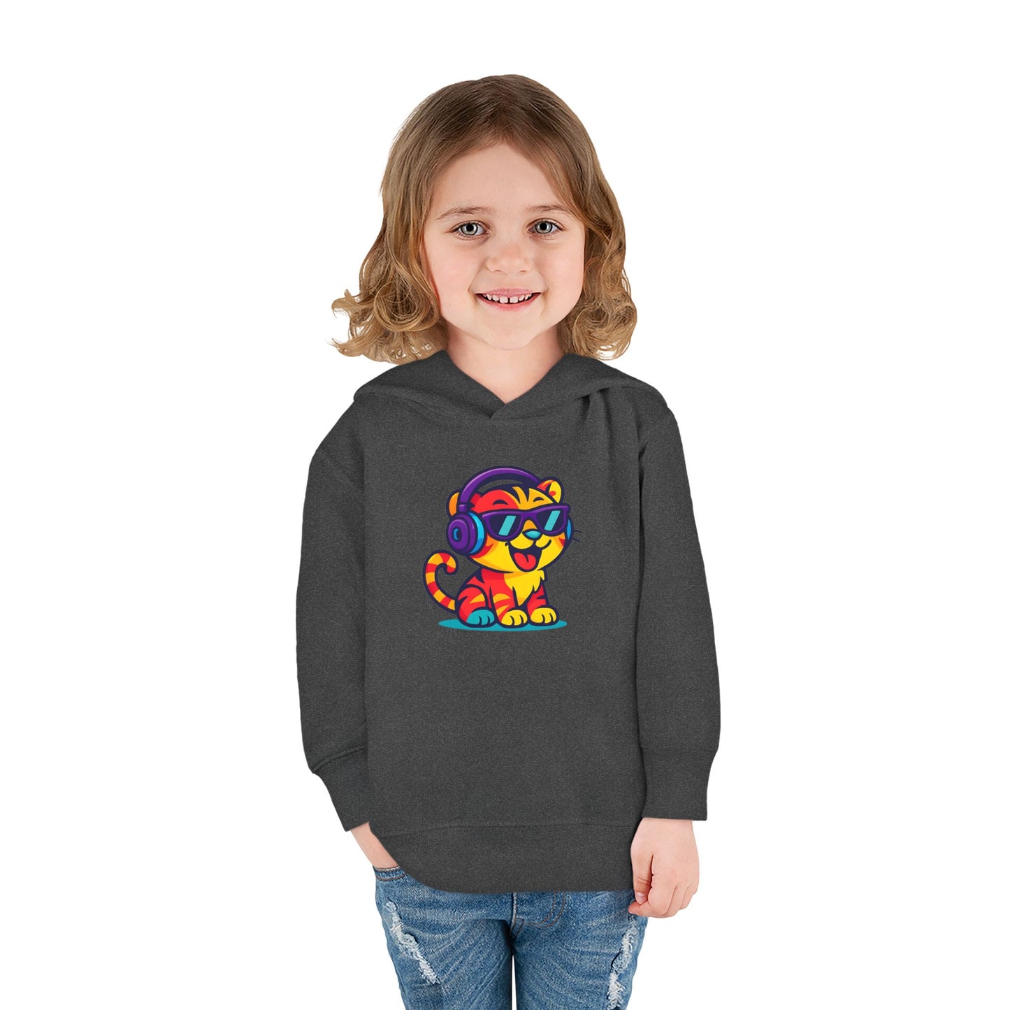 Colorful Tiger Hoodie for Toddlers | Fun Pullover for Kids, Cute Toddler Apparel, Kids' Gift, Birthday Present, Playtime Wear