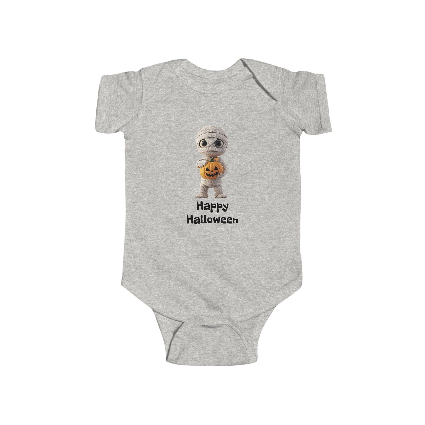 Halloween Infant Bodysuit, Cute Halloween Baby Outfit, Baby Onesie Costume, Mummy Pumpkin Bodysuit, Festive Baby Apparel