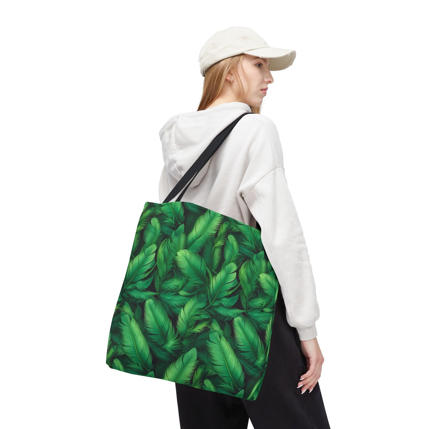 Tropical Leaf Tote Bag, Eco-Friendly Shopping Bag, Beach Day Essential, Vacation Accessory, Summer Gift Idea