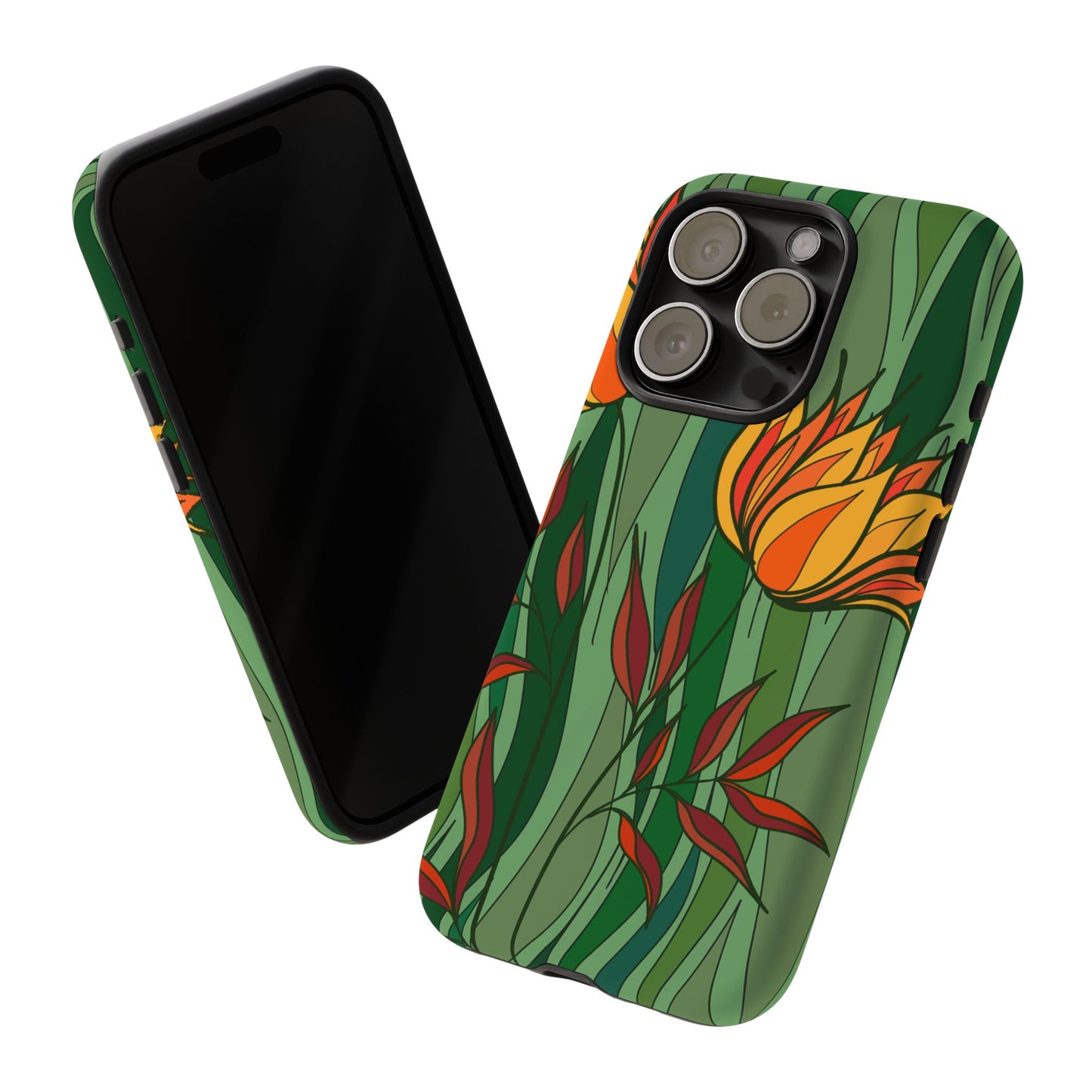Vibrant Floral Phone Case, Nature-Inspired Tough Case, Eco-Friendly Cover, Unique Gift for Nature Lovers, Spring Decor