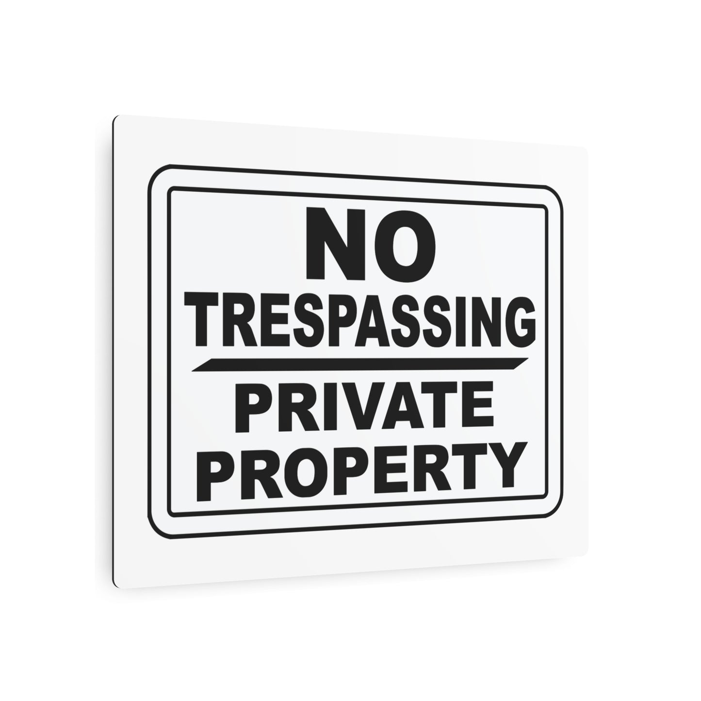 Metal Art Sign - 'No Trespassing' Decorative Home Security Sign, Rustic Home Decor, Yard Sign, Gift for New Homeowners, Protection Sign
