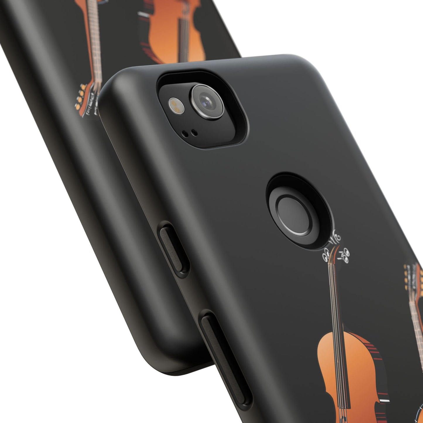 Musical Instrument Phone Case - Violin & Banjo Design, Music Lover Gift, Unique Phone Cover, Holiday Gift, Durable Tough Cases