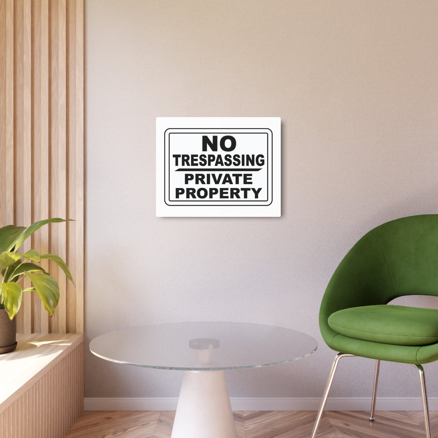 Metal Art Sign - 'No Trespassing' Decorative Home Security Sign, Rustic Home Decor, Yard Sign, Gift for New Homeowners, Protection Sign