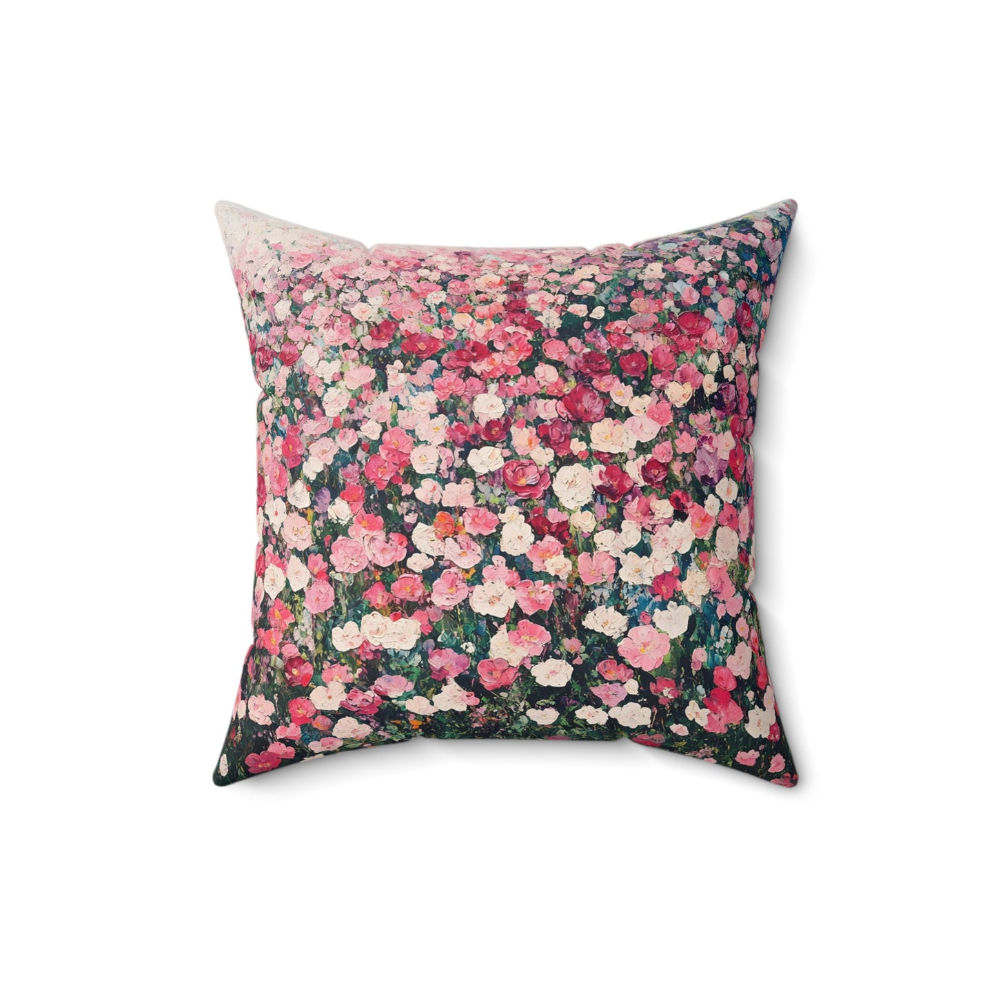 Floral Square Pillow, Cozy Home Decor, Flower Cushion, Boho Pillow, Gift for Her, Decorative Throw Pillow
