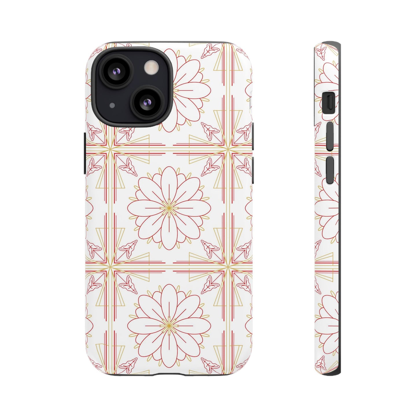Floral Pattern Phone Case - Stylish Tough Case, Flower Design, Cute Mobile Cover, Phone Accessory, Gift for Her, Spring Style