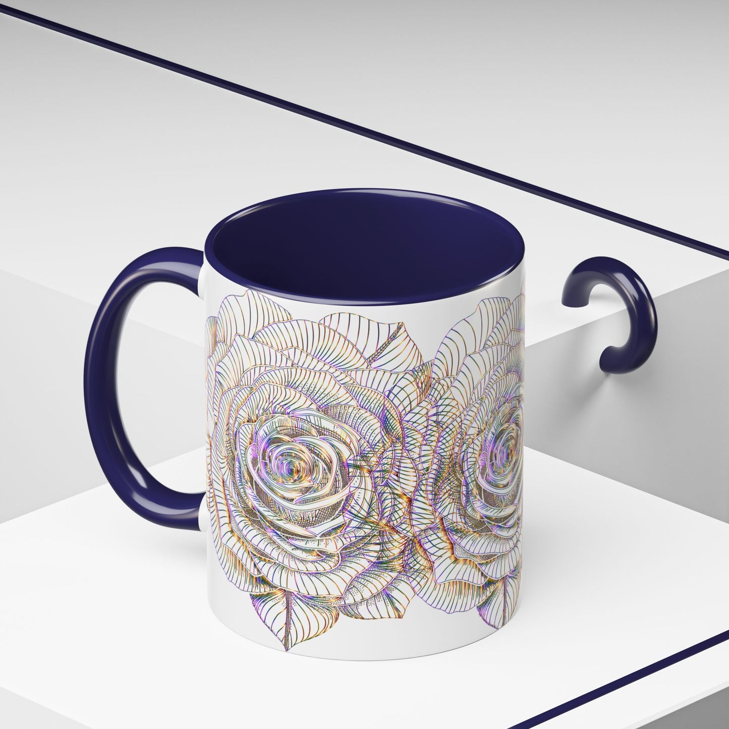 Holographic Floral Coffee Mug - Perfect Gift for Plant Lovers, Home Decor, Tea & Coffee Lovers, Mother's Day, Birthdays