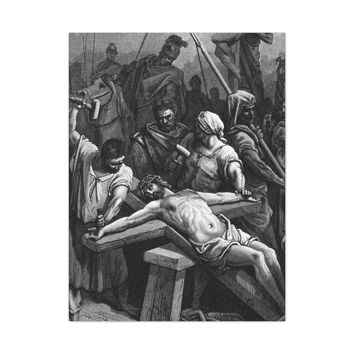 Crucifixion Art Matte Canvas Print – Stretched Religious Wall Decor