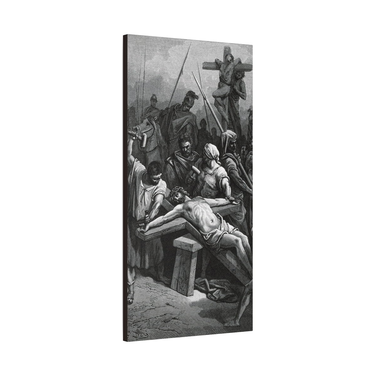 Crucifixion Art Matte Canvas Print – Stretched Religious Wall Decor