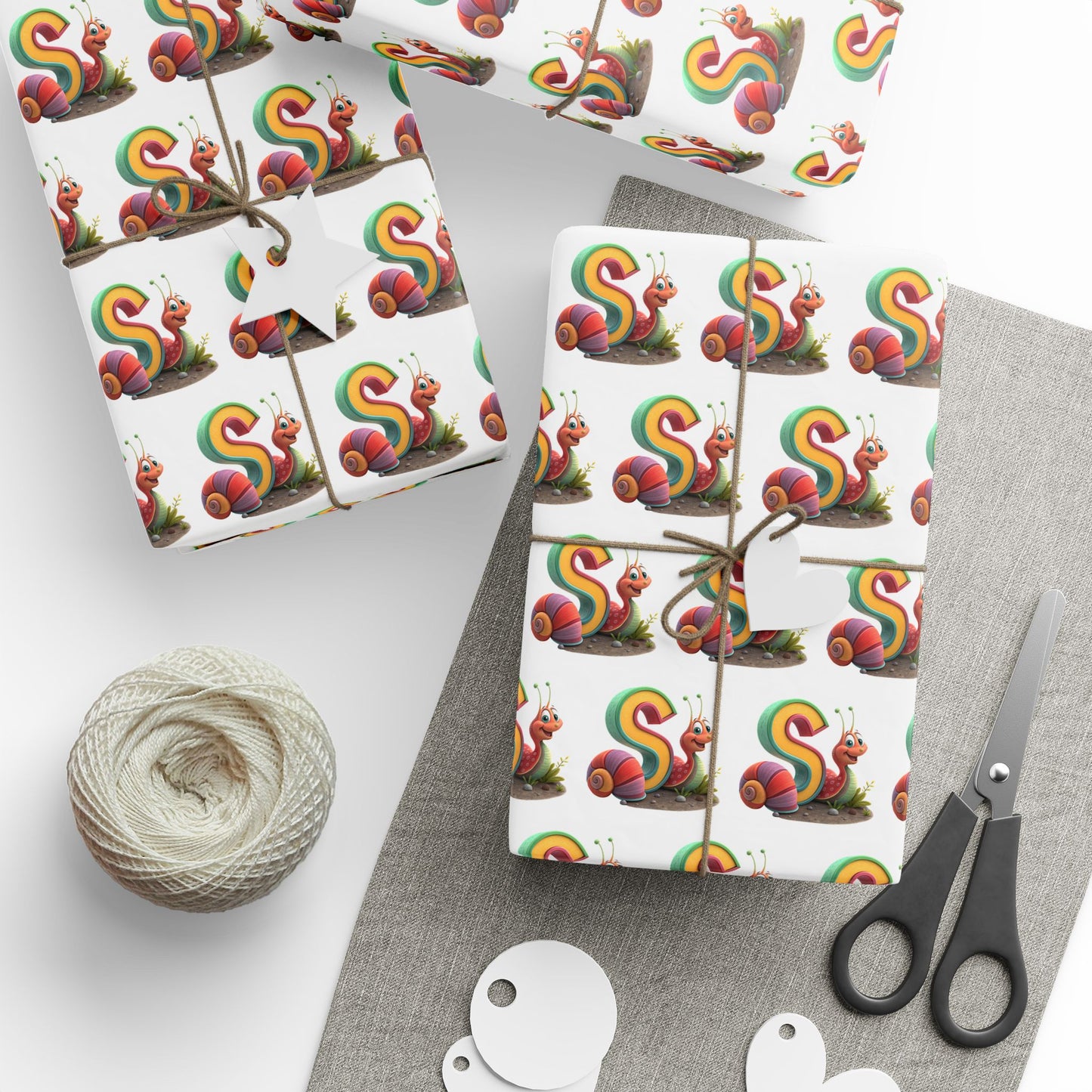 Colorful Snail Wrapping Paper, Fun Holiday Gift Wrap, Creative Present Wrap, Cute Party Supply, Eco-Friendly Wrapping