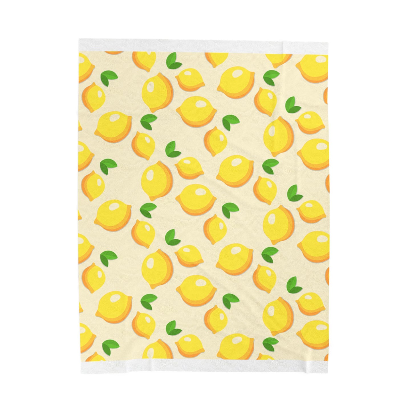 Lemon Pattern Velveteen Plush Blanket – Cozy for Home, Cute Gift