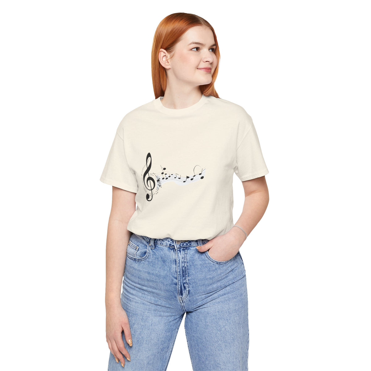 Musical Notes Short Sleeve Tee for Music Lovers