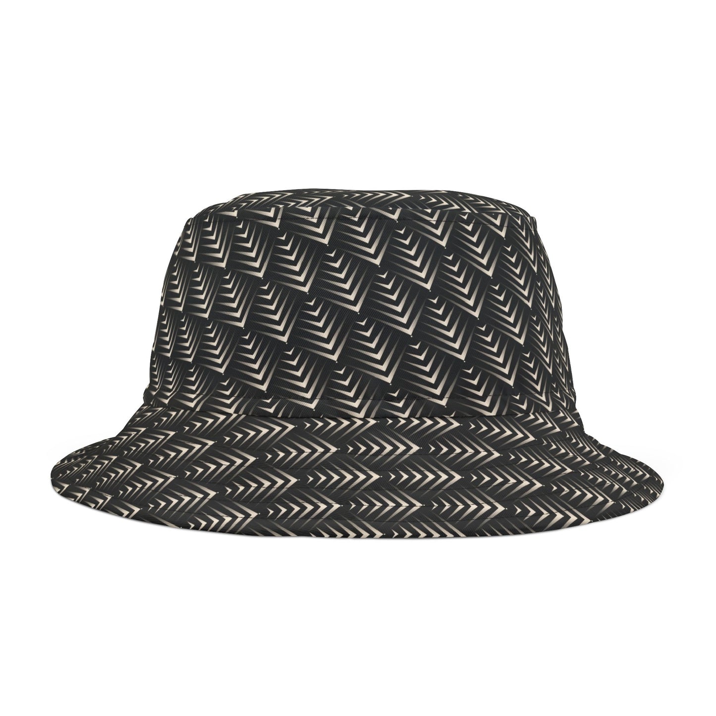 Chic Geometric Bucket Hat, Fashion Accessory, Summer Headwear, Unisex Style, Festival Gear, Gift Idea