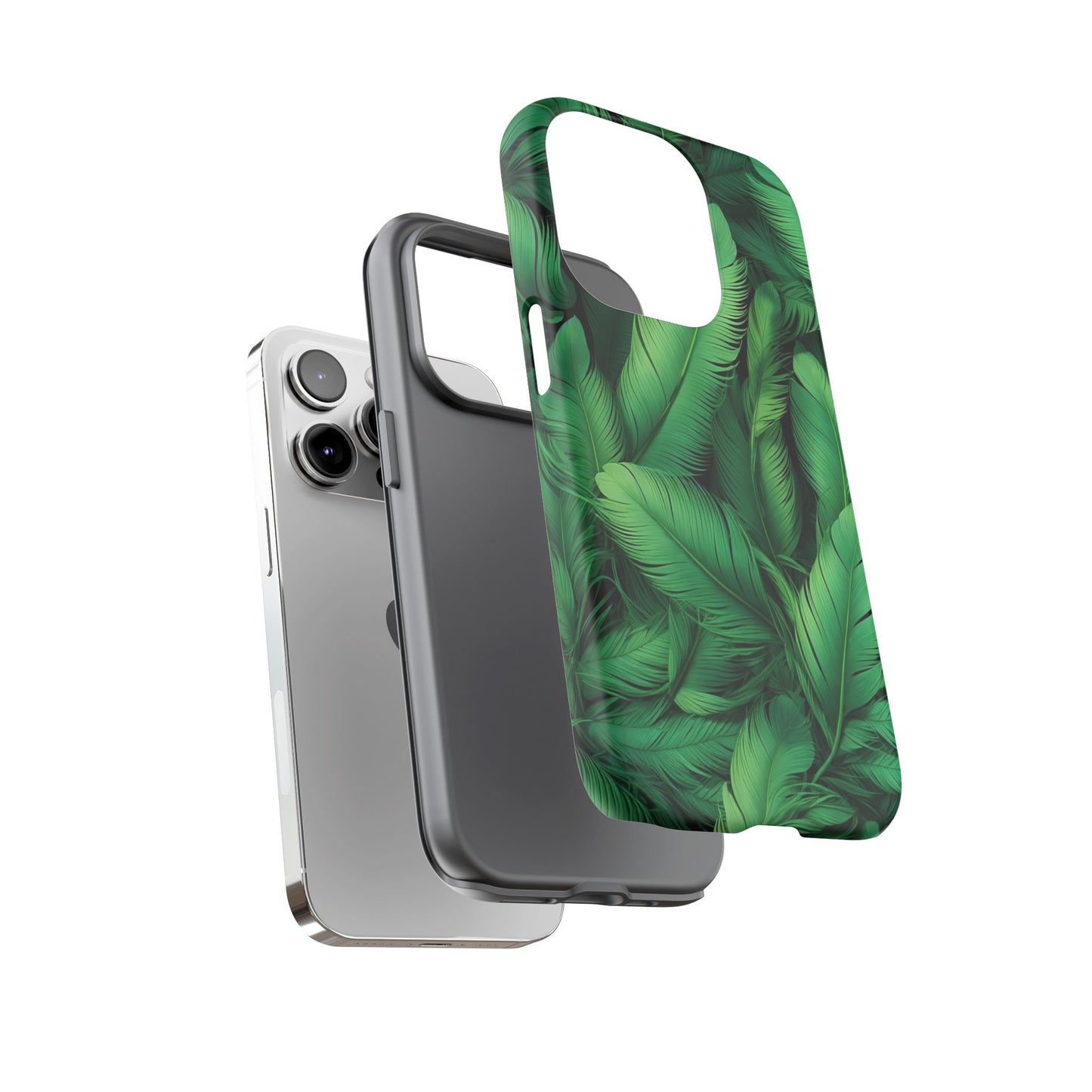 Tough Cases - Tropical Leaf Phone Case, Nature-inspired, Phone Accessory, Gift for Her, Jungle Theme, Eco-Friendly