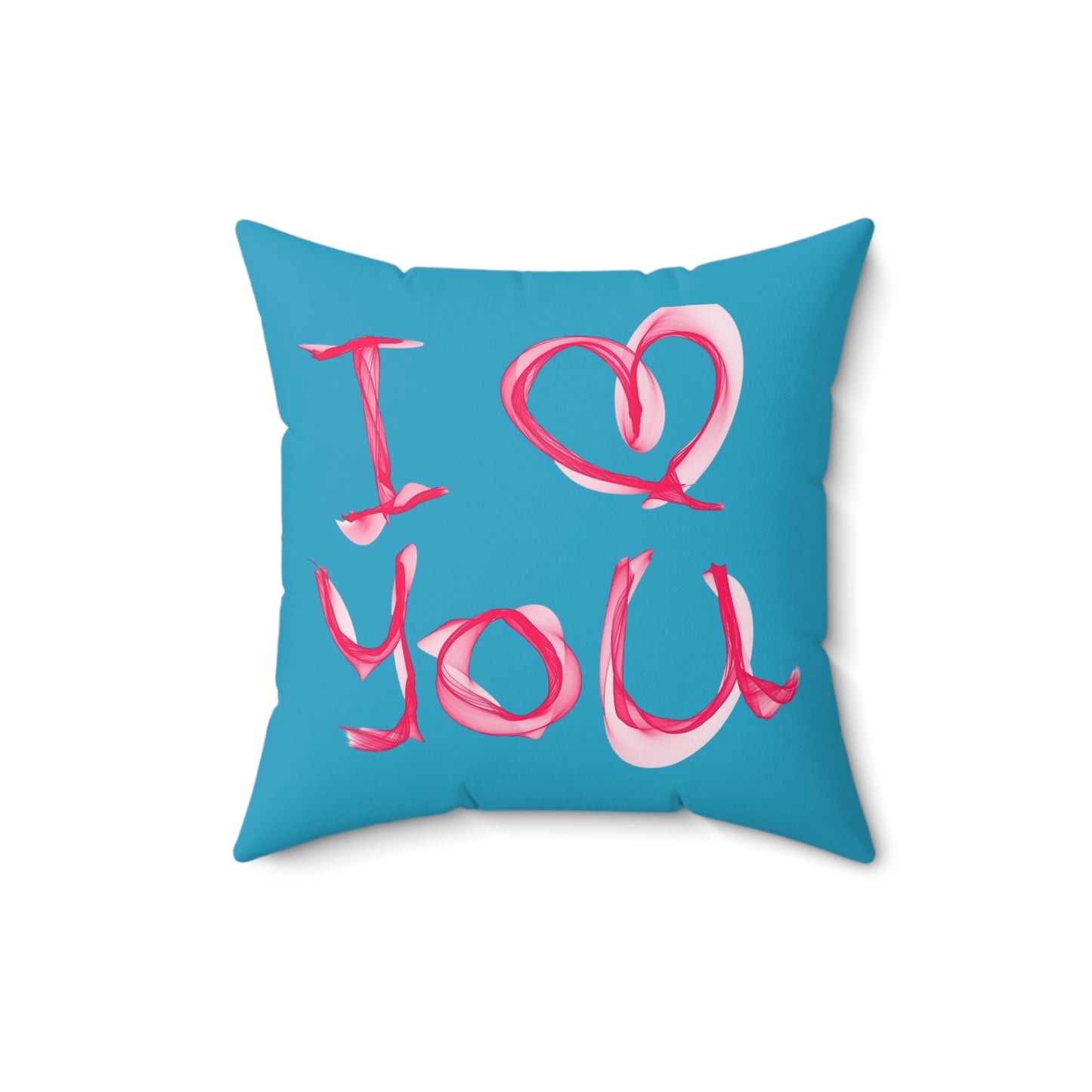 I Love You Decorative Pillow, Heart Home Decor, Valentine's Gift, Couch Cushion,
