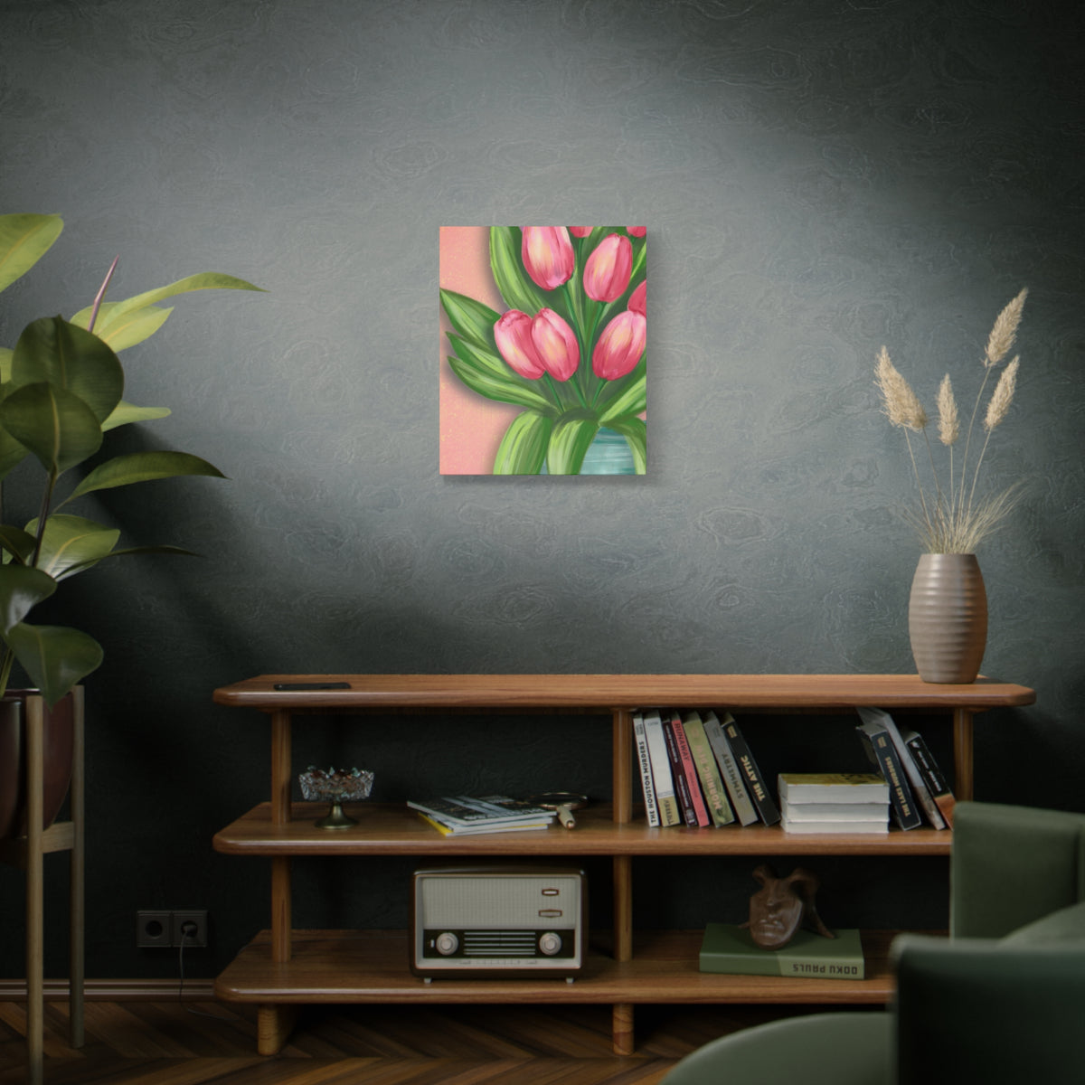 Matte Canvas, Stretched, 1.25" Tulips