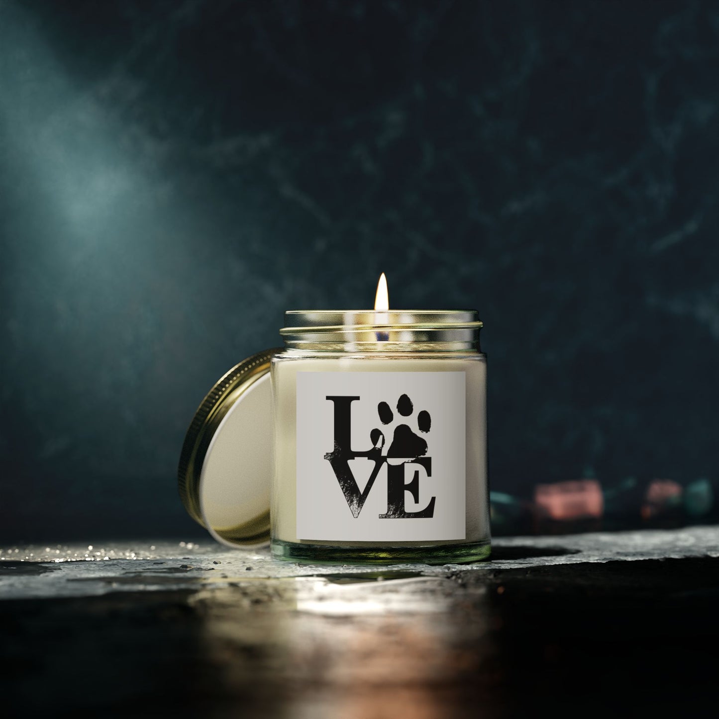 Pet Love Scented Candles - Coconut Apricot Wax for Dog Lovers, Gift for Pet Owners, Home Decor, Cozy Atmosphere, Valentine's Day