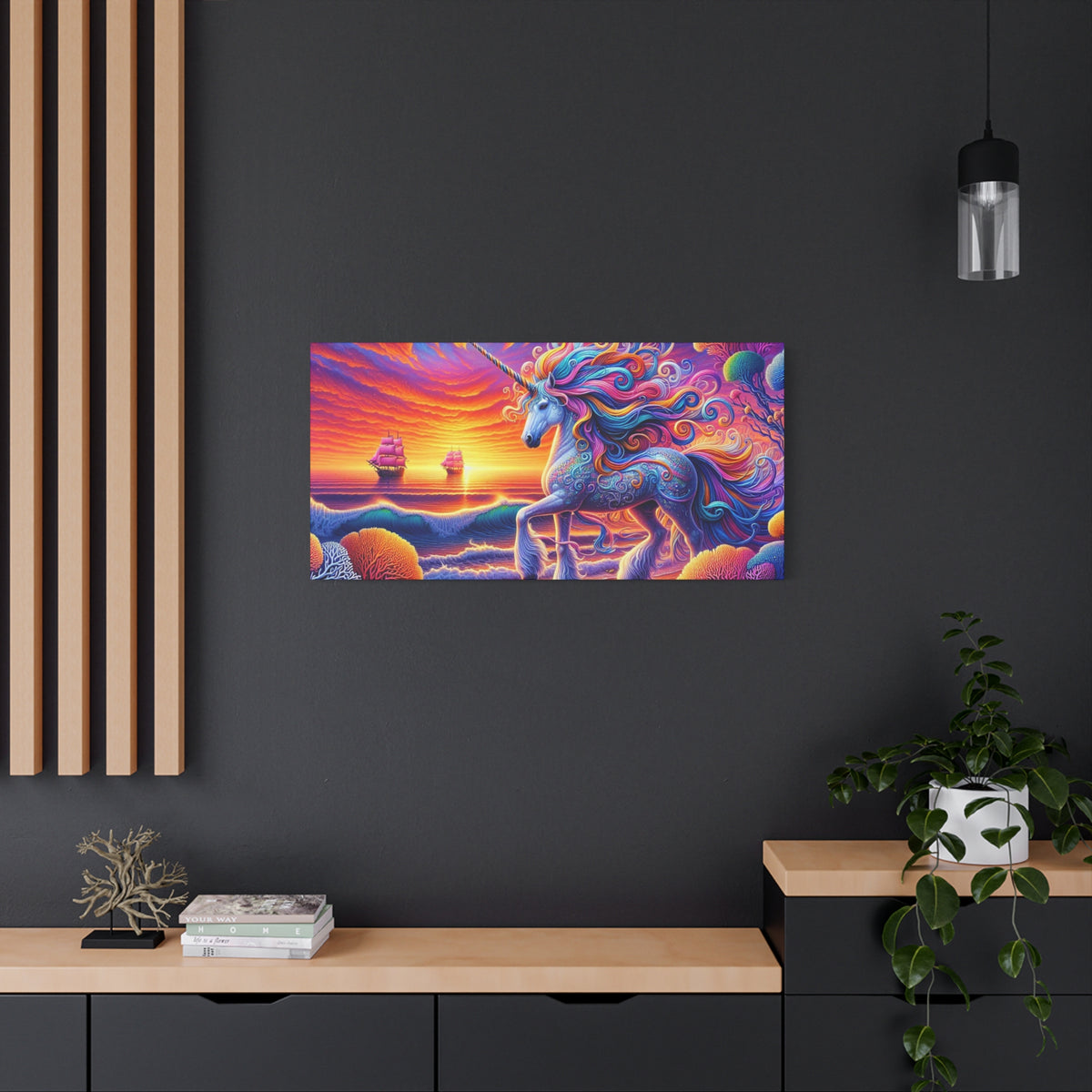 Matte Canvas, Stretched, 1.25" Unicorn