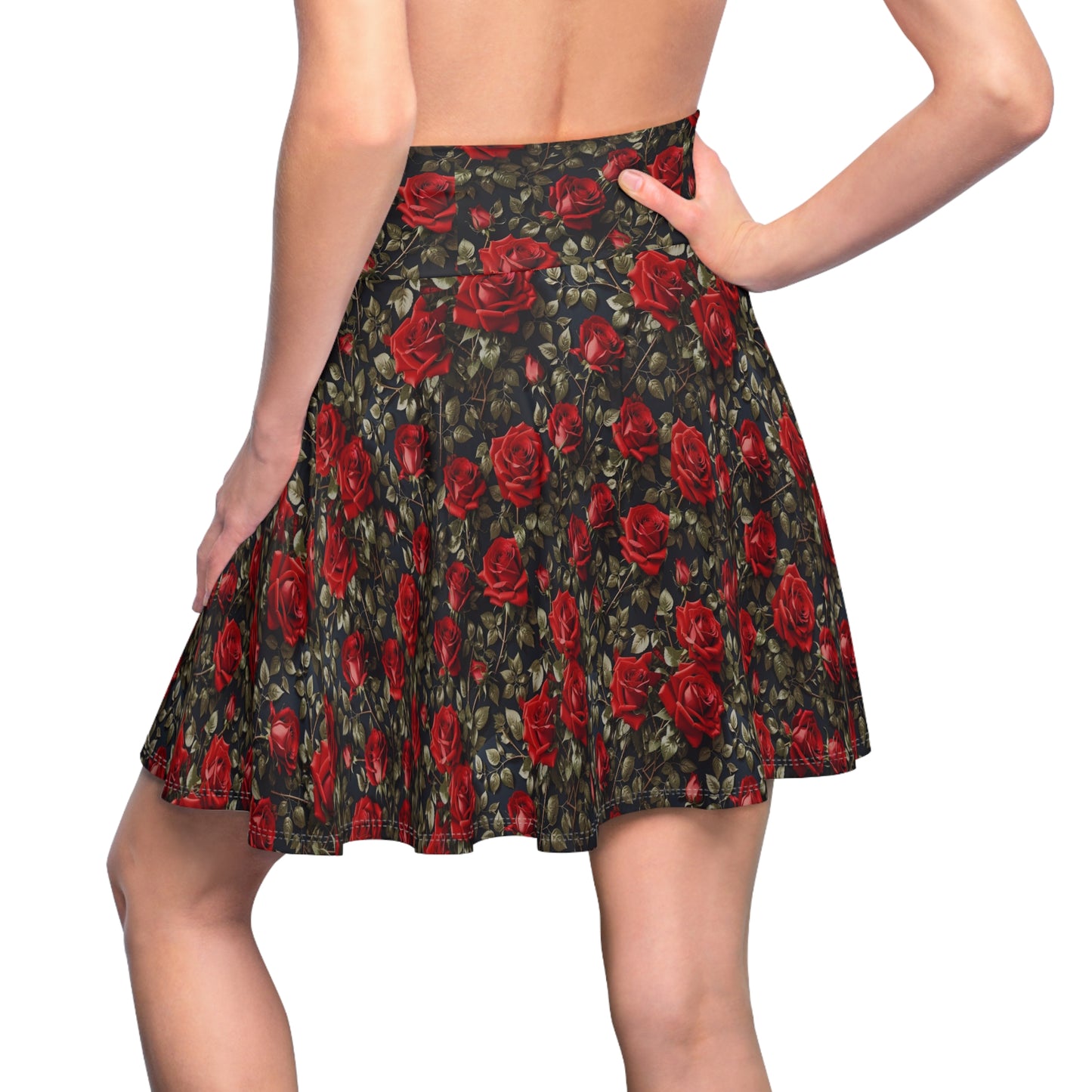 Floral Print Women's Skater Skirt, Trendy Summer Fashion, Garden Party Outfit, Casual Everyday Wear, Gift for Her