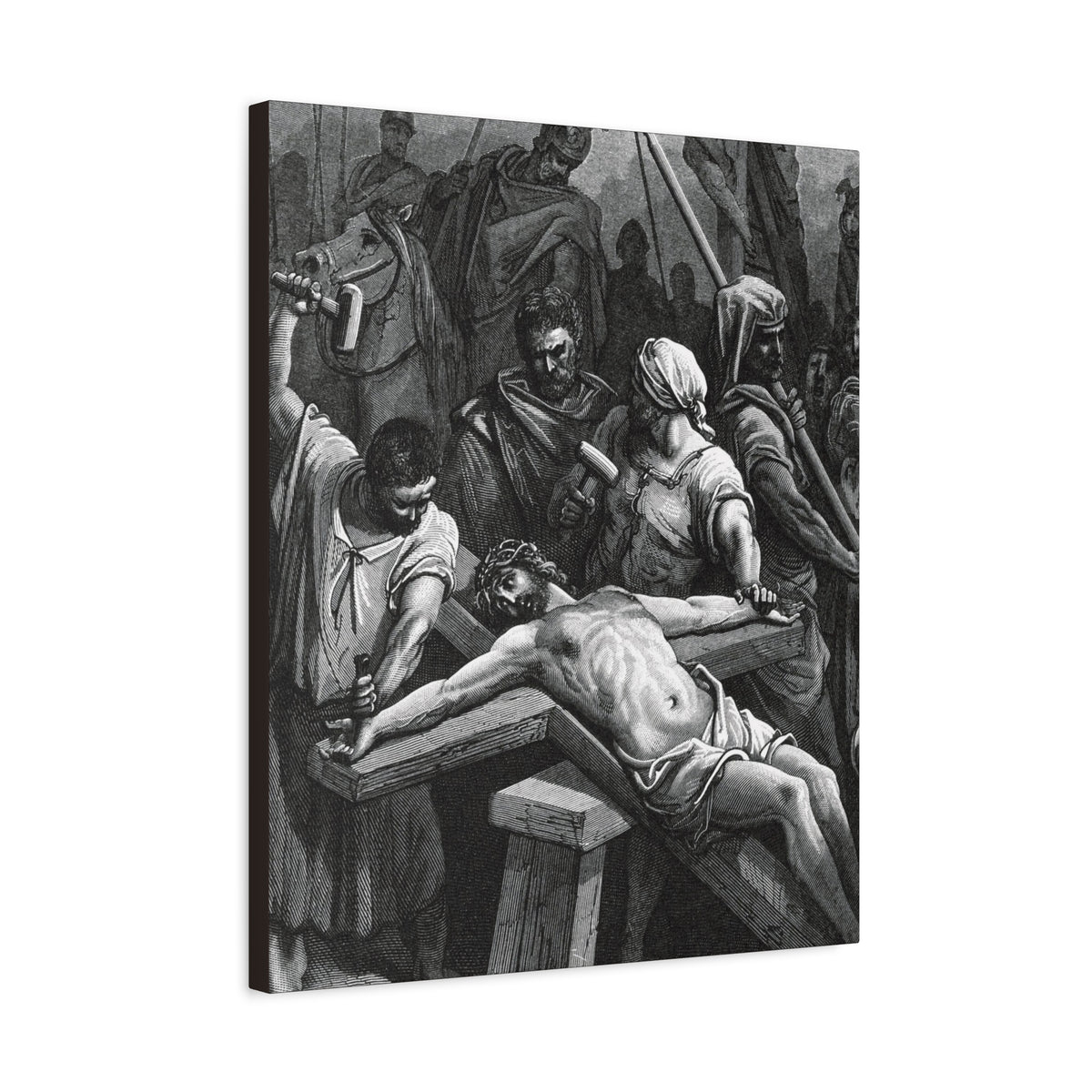 Crucifixion Art Matte Canvas Print – Stretched Religious Wall Decor